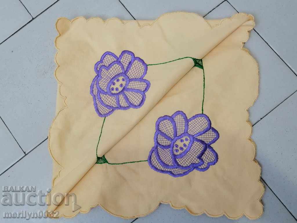 Old embroidered cardboard, tablecloth, millet, Bulgarian embroidery with price 48.00 BGN | € 24.54