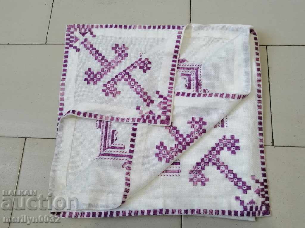Old embroidered cardboard, tablecloth, millet, Bulgarian embroidery - 5