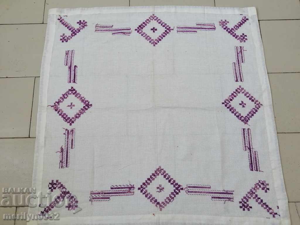 Old embroidered cardboard, tablecloth, millet, Bulgarian embroidery - 6