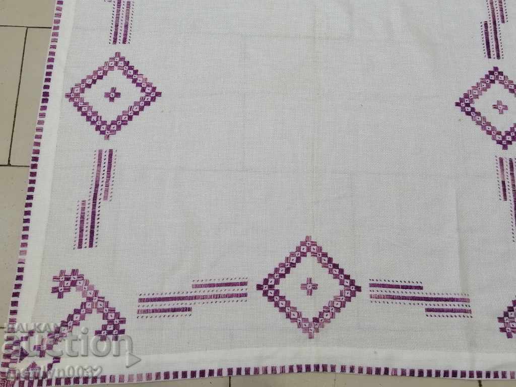 Old embroidered cardboard, tablecloth, millet, Bulgarian embroidery - 7