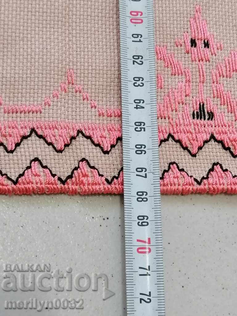 Auction Old embroidered cardboard, tablecloth, millet, Bulgarian embroidery Auction Old embroidered cardboard, tablecloth, millet, Bulgarian embroidery