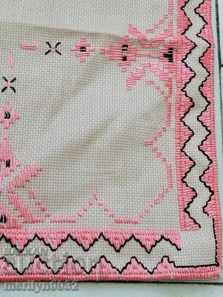 Old embroidered cardboard, tablecloth, millet, Bulgarian embroidery - 6 Old embroidered cardboard, tablecloth, millet, Bulgarian embroidery - 6