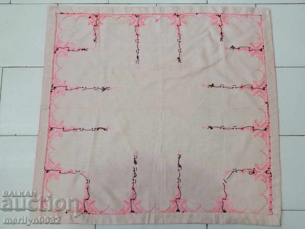 Old embroidered cardboard, tablecloth, millet, Bulgarian embroidery - 7 Old embroidered cardboard, tablecloth, millet, Bulgarian embroidery - 7