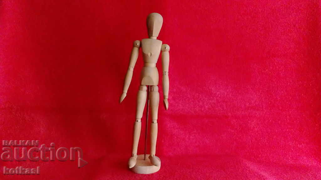 Sculptură în lemn Figura flexibilă a bărbatului Aspect femeie bărbat