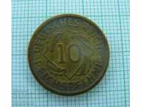 10 pfenig 1925 D Germany
