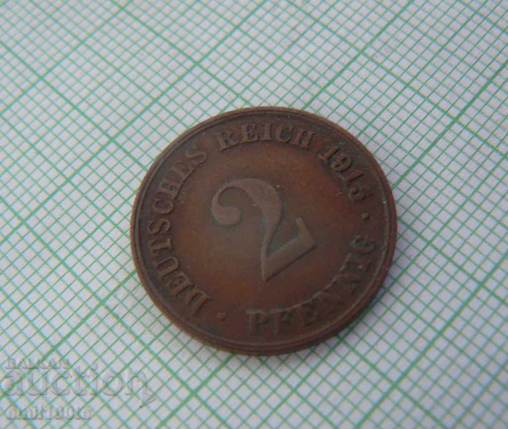 Auction 2 pfenig 1915 D Germany Auction 2 pfenig 1915 D Germany