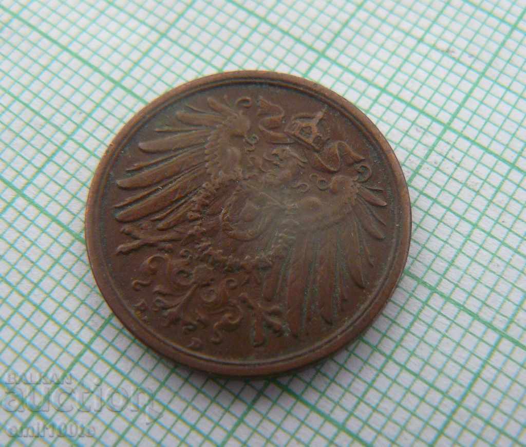 2 pfenig 1915 D Germany - 5 2 pfenig 1915 D Germany - 5