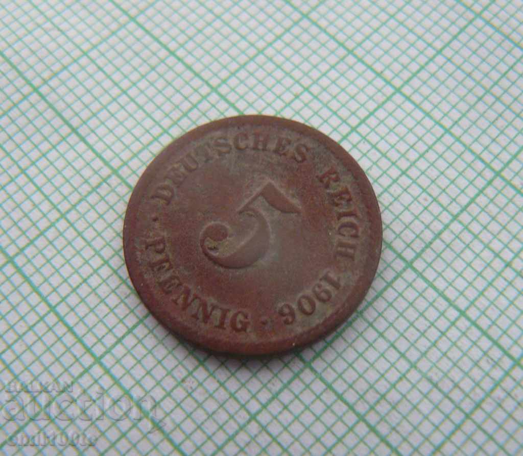 5 pfeniga 1906 Germany with price 1.00 BGN | € 0.51 5 pfeniga 1906 Germany with price 1.00 BGN | € 0.51