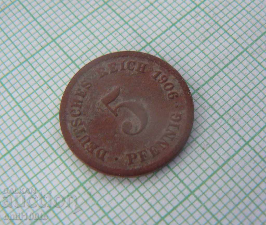Auction 5 pfeniga 1906 Germany Auction 5 pfeniga 1906 Germany