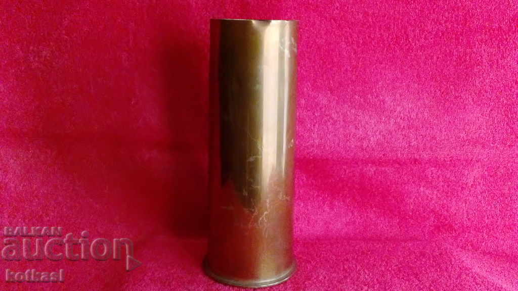 Old metal brass case artillery war