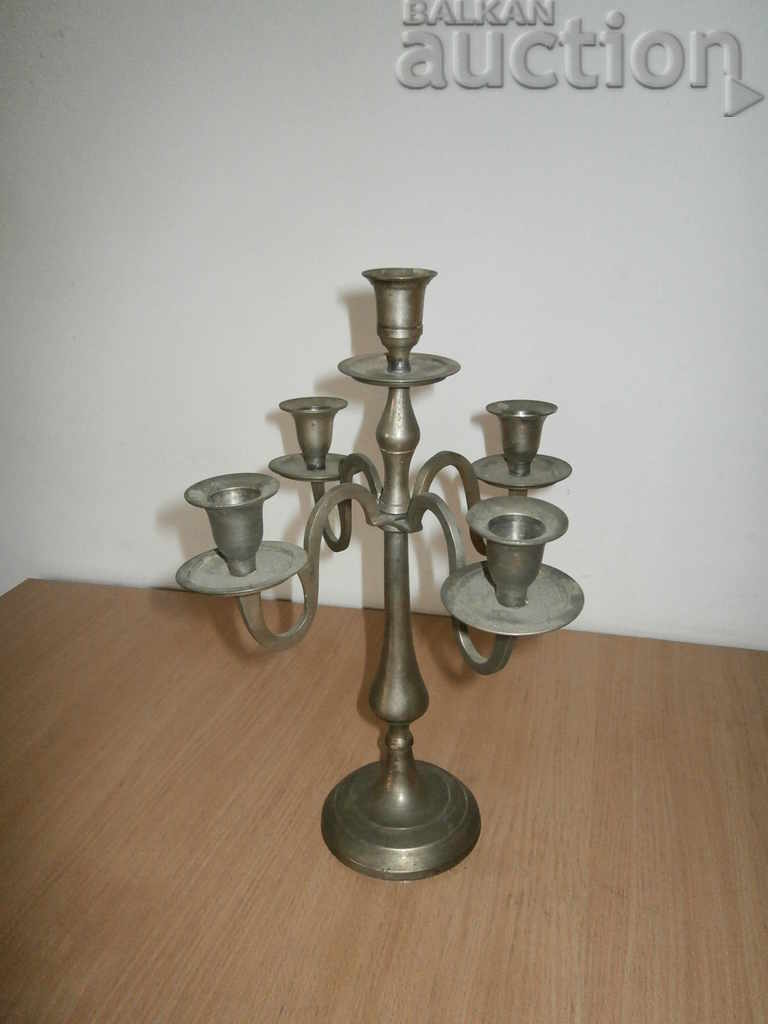 antique candle for five candles with price 45.00 BGN | € 23.01