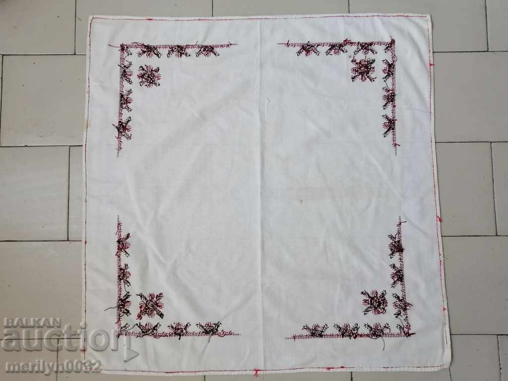 Old embroidered cardboard, tablecloth, millet, Bulgarian embroidery - 6