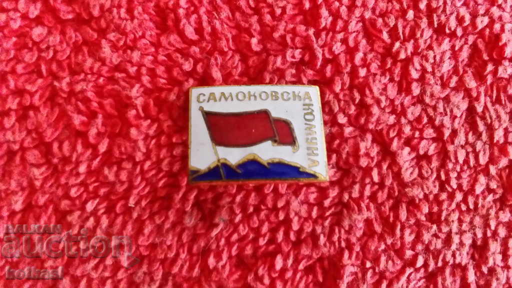 Delivery of old social badge bronze SAMOKOVSKA MUNICIPALITY white enamel excellent Delivery of old social badge bronze SAMOKOVSKA MUNICIPALITY white enamel excellent