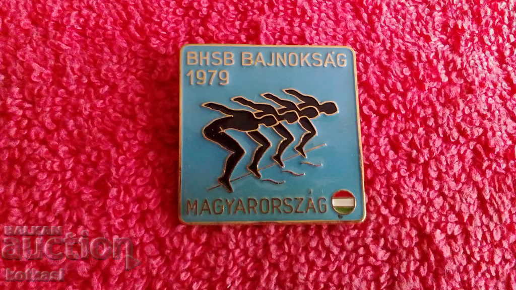 Old Sports Massive Large Badge Badge Hungary Swimming 1979