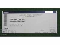 football ticket Bulgaria England unused