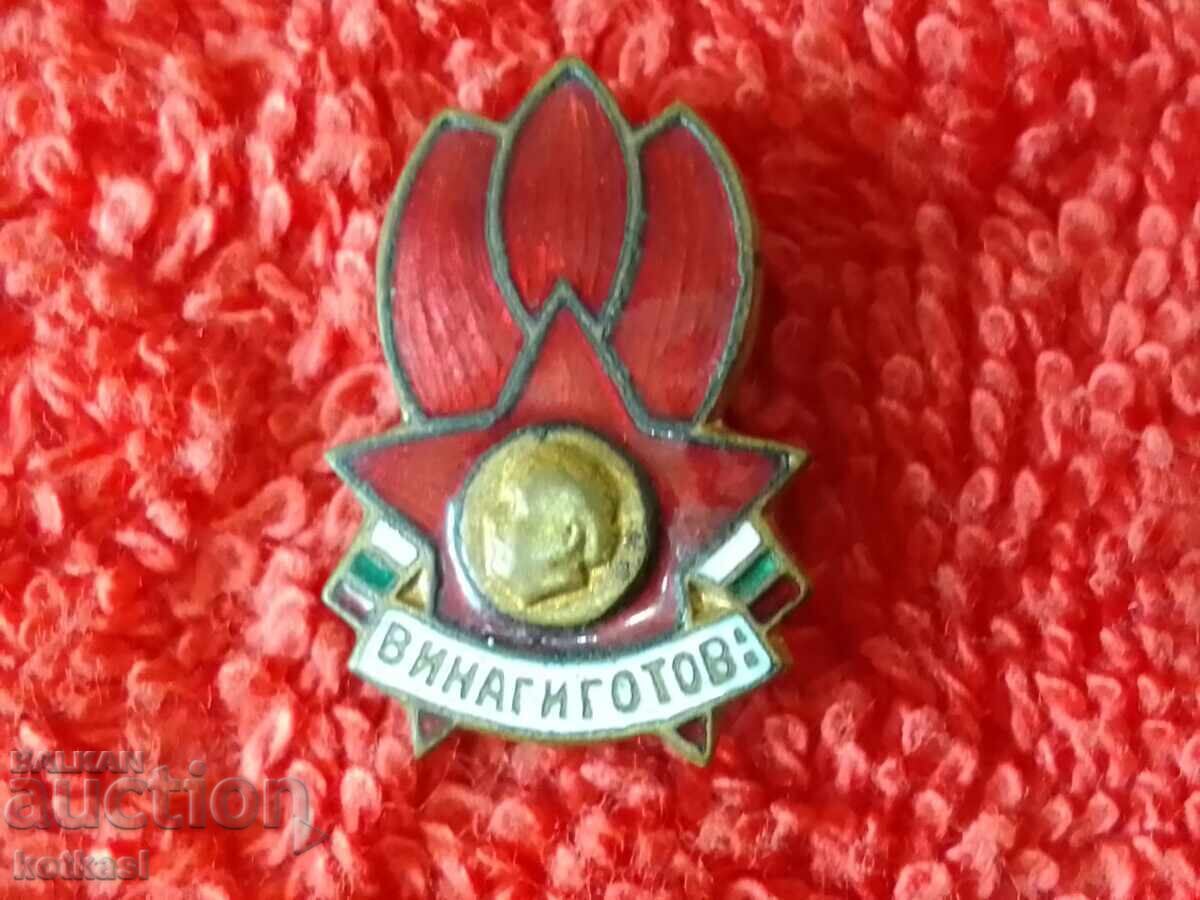 Стара соц значка бронз емайл Винаги готов отлична - 5 Стара соц значка бронз емайл Винаги готов отлична - 5