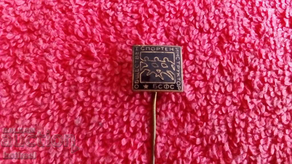 Auction Old sports badge pin enamel Public Instructor BSFCS Auction Old sports badge pin enamel Public Instructor BSFCS
