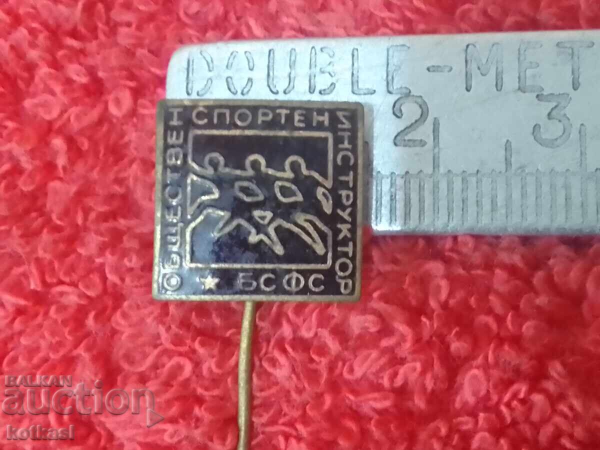 Old sports badge pin enamel Public Instructor BSFCS Old sports badge pin enamel Public Instructor BSFCS