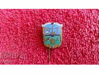 Old social badge bronze enamel pin Stara Zagora excellent