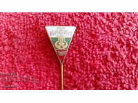 Old badge bronze enamel needle HOR KAVAL 1927 music excellent