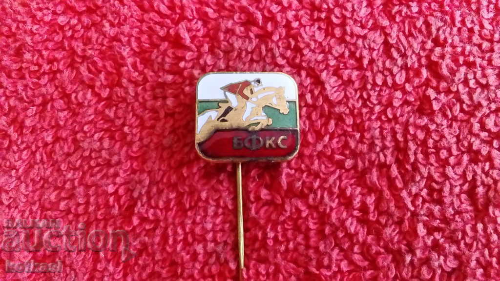 Old Sporting Social Badge Bronze Enamel Pin BFCS Con Excellent