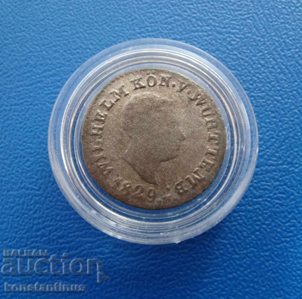 Württemberg 1 Cruiser 1829 Silver Foarte rar cu preț € 23.01 | 45.00 BGN