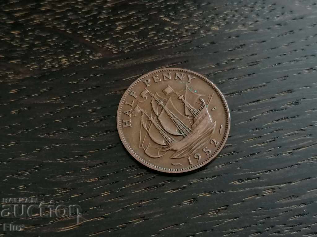 Monedă - Marea Britanie - 1/2 (jumătate) bănuț | 1952.