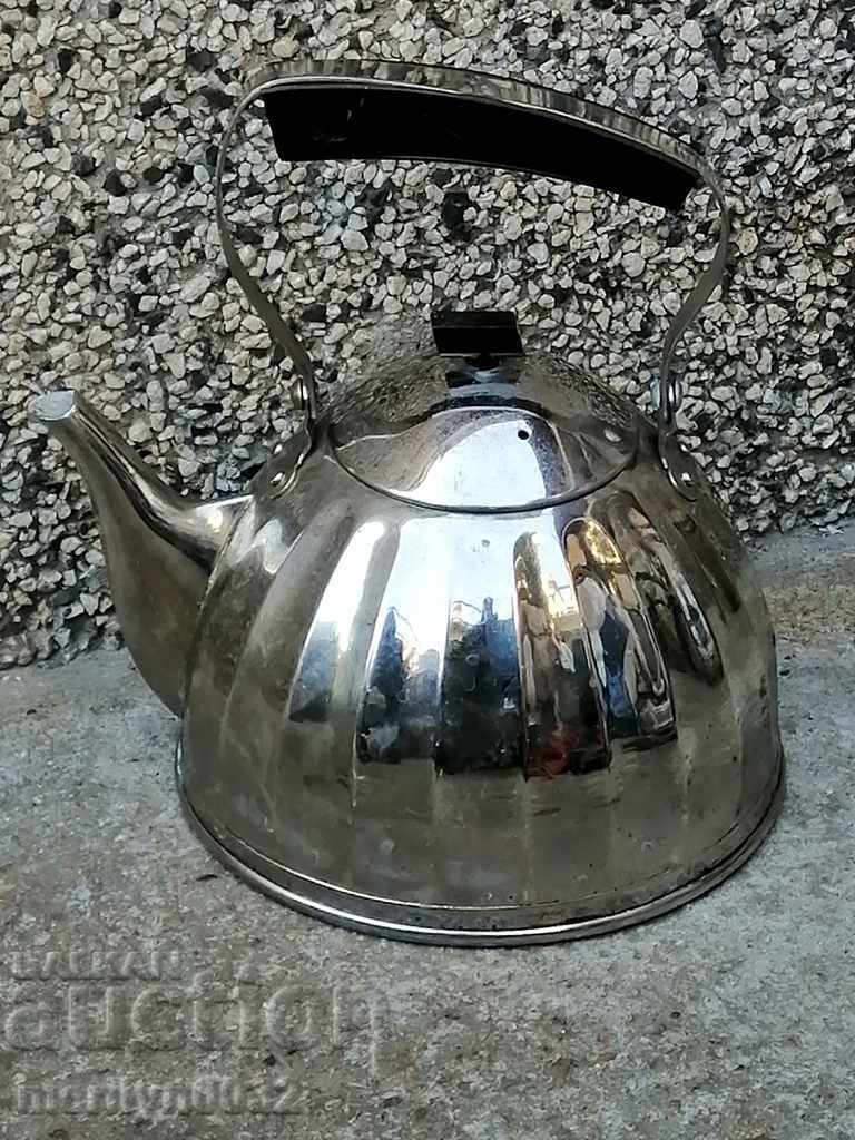 Old brass kettle of the USSR samovar, ibric