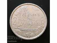French Polynesia. 2 francs 1995