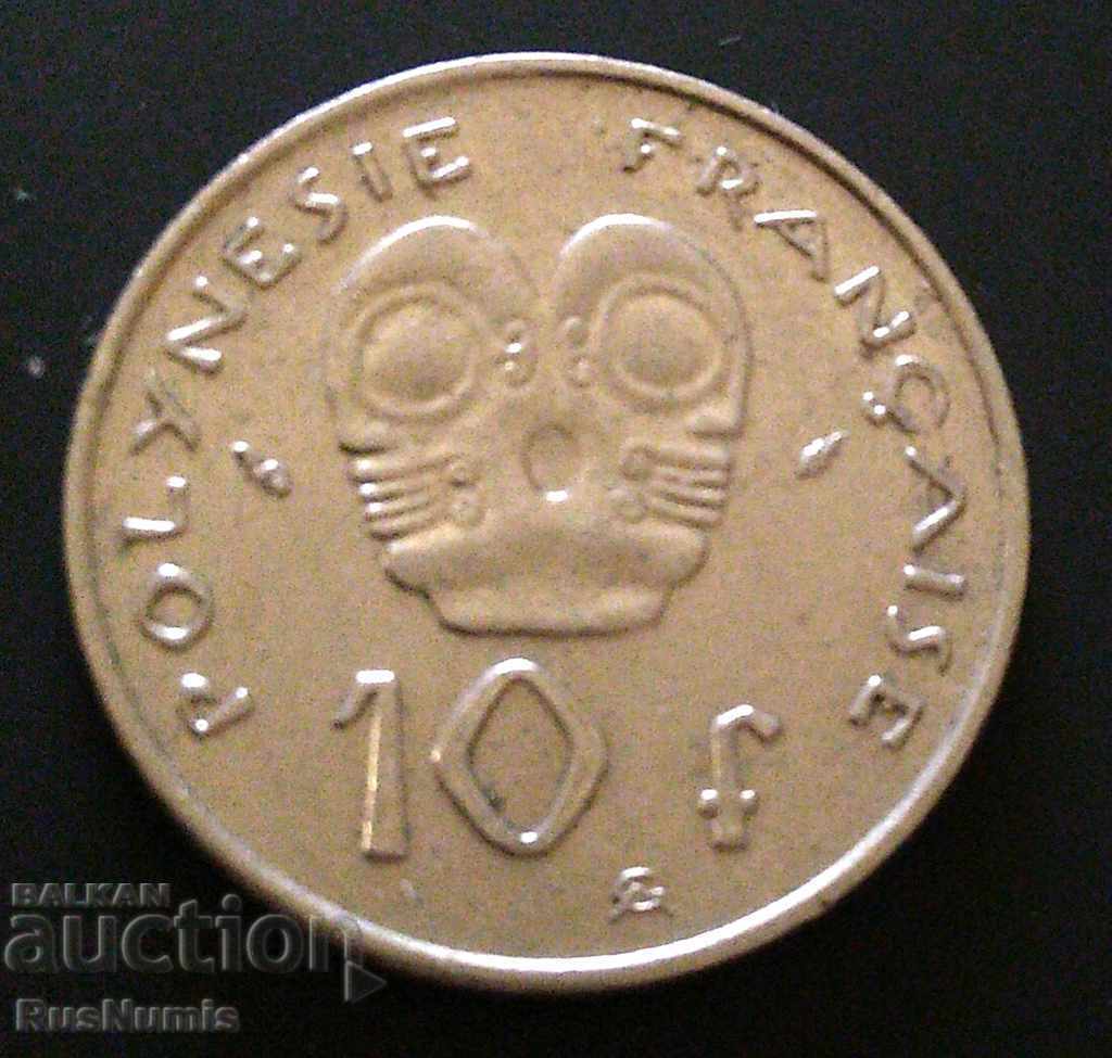 French Polynesia. 10 francs 1984