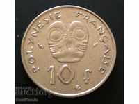Polinezia Franceză. 10 franci 1984