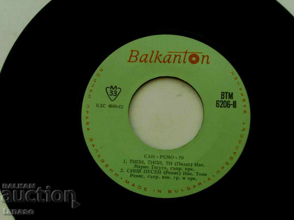 Delivery of San Remo 1970, turntable 4 songs