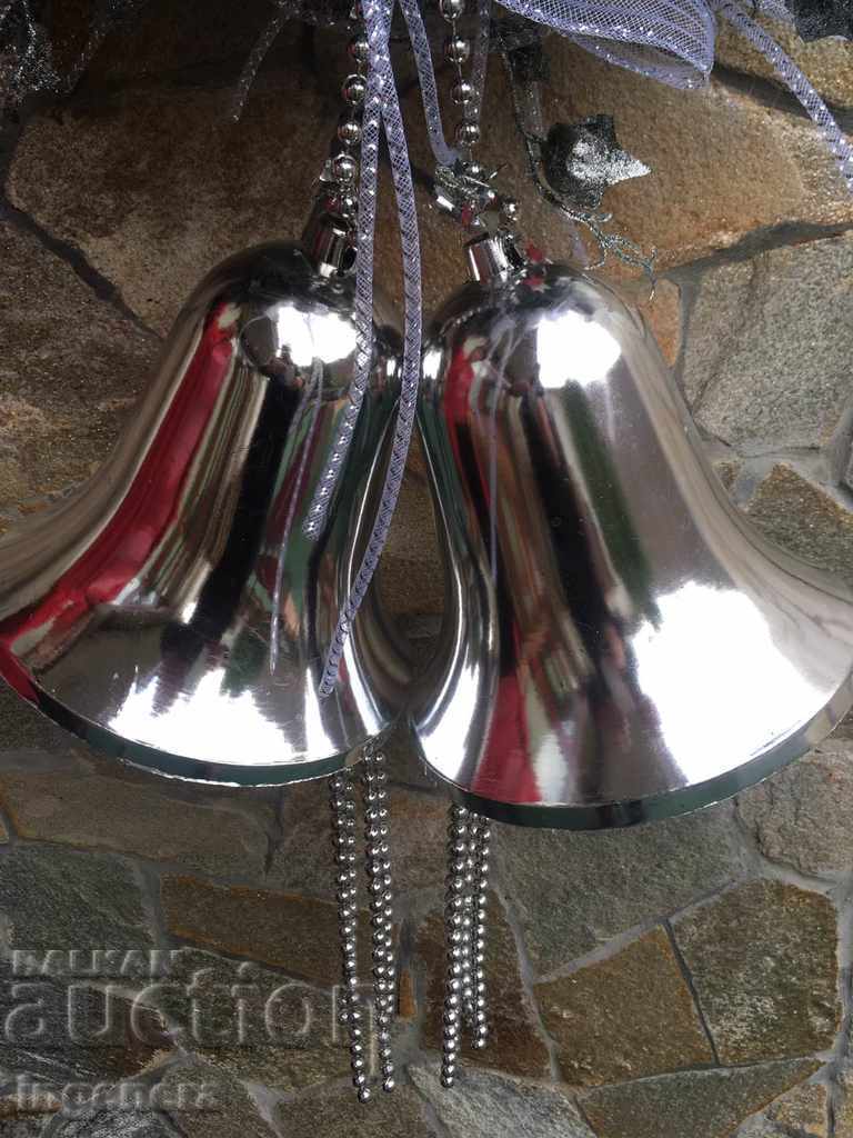 Auction  CHRISTMAS DECORATION LARGE BELLS NEW DOUBLE SIDED