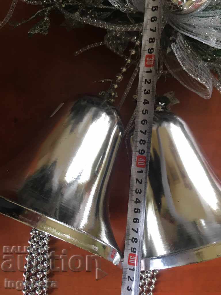 CHRISTMAS DECORATION LARGE BELLS NEW DOUBLE SIDED - 7