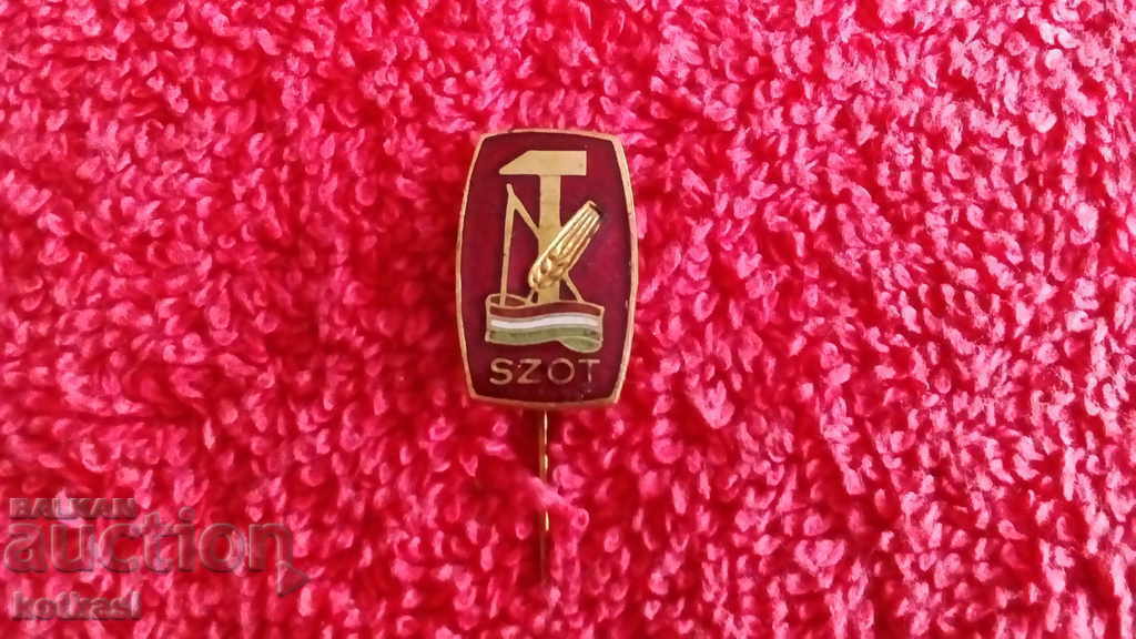 Delivery of Old badge sign bronze pin enamel Hungary SZOT excellent Delivery of Old badge sign bronze pin enamel Hungary SZOT excellent