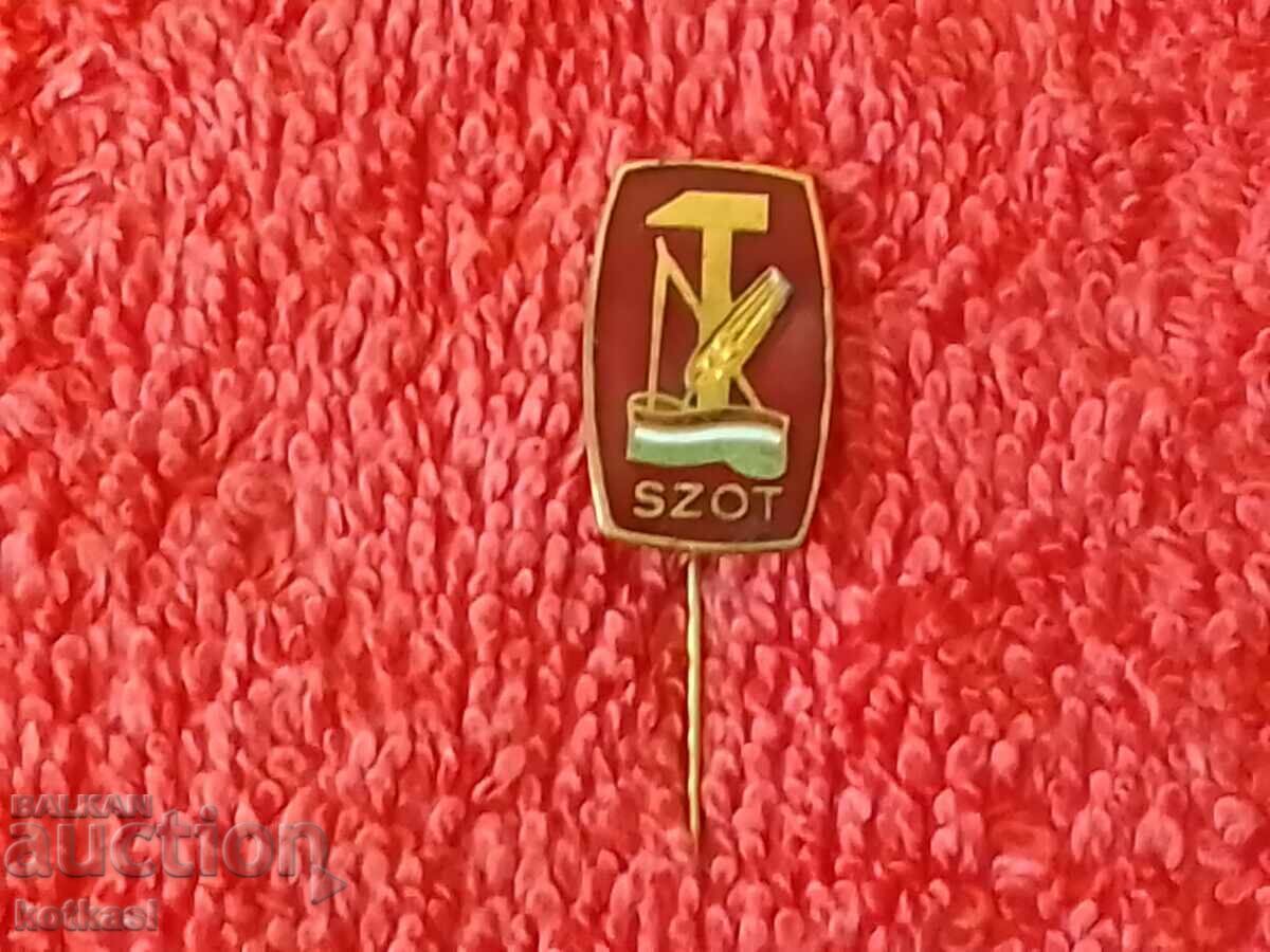 Old badge sign bronze pin enamel Hungary SZOT excellent - 6 Old badge sign bronze pin enamel Hungary SZOT excellent - 6