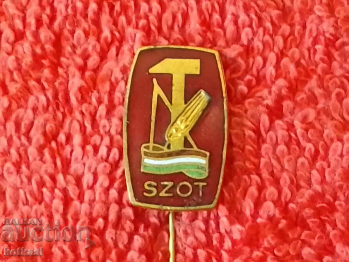Old badge sign bronze pin enamel Hungary SZOT excellent - 7 Old badge sign bronze pin enamel Hungary SZOT excellent - 7