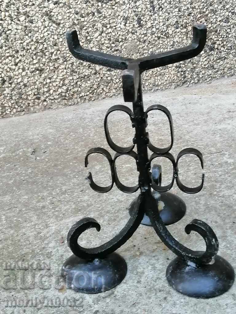 Old wrought iron candlestick - 7 Old wrought iron candlestick - 7