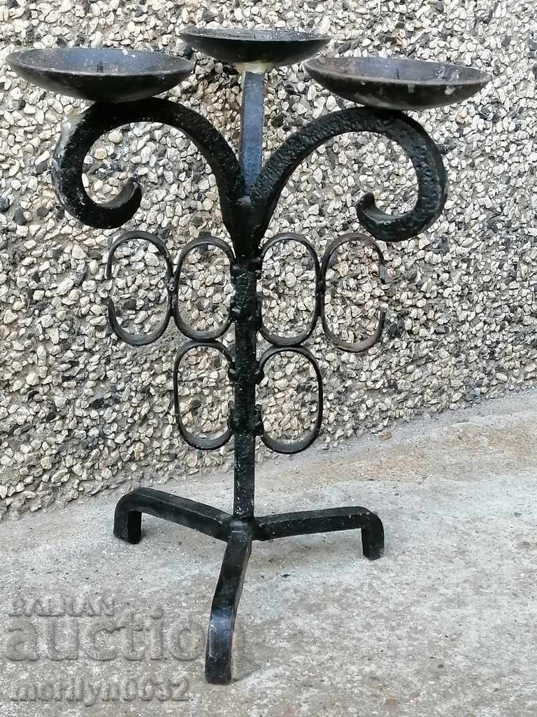 Old wrought iron candle