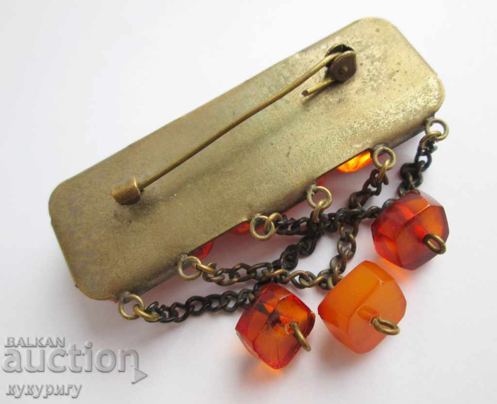 Old lady's amber brooch natural amber - 5 Old lady's amber brooch natural amber - 5