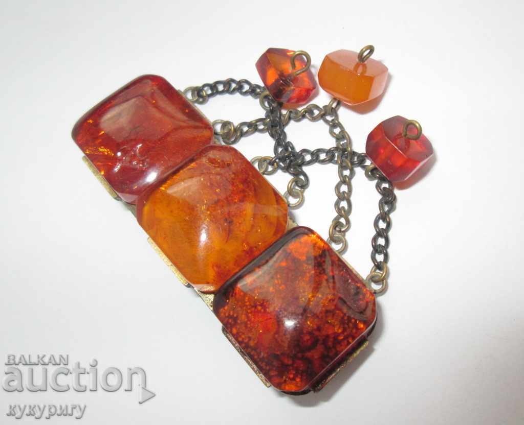 Old lady's amber brooch natural amber - 7 Old lady's amber brooch natural amber - 7