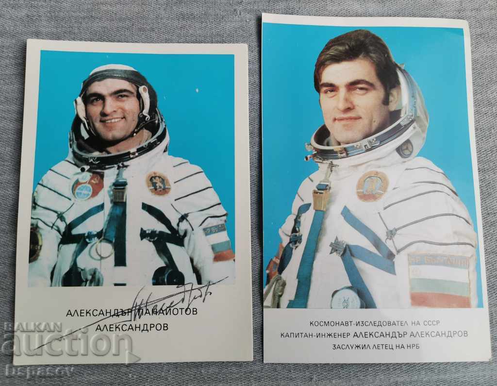 Fișă foto cu autograful Cosmonaut Alexander Alexandrov