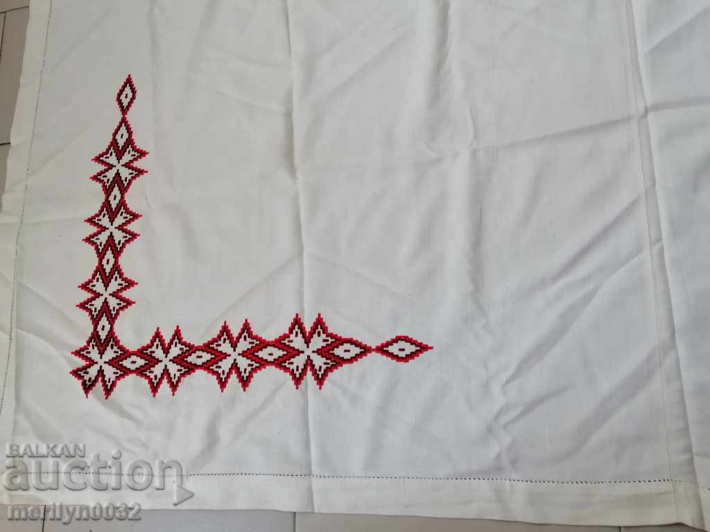 Cutie de masă brodată veche, broderie bulgară - 5 Cutie de masă brodată veche, broderie bulgară - 5