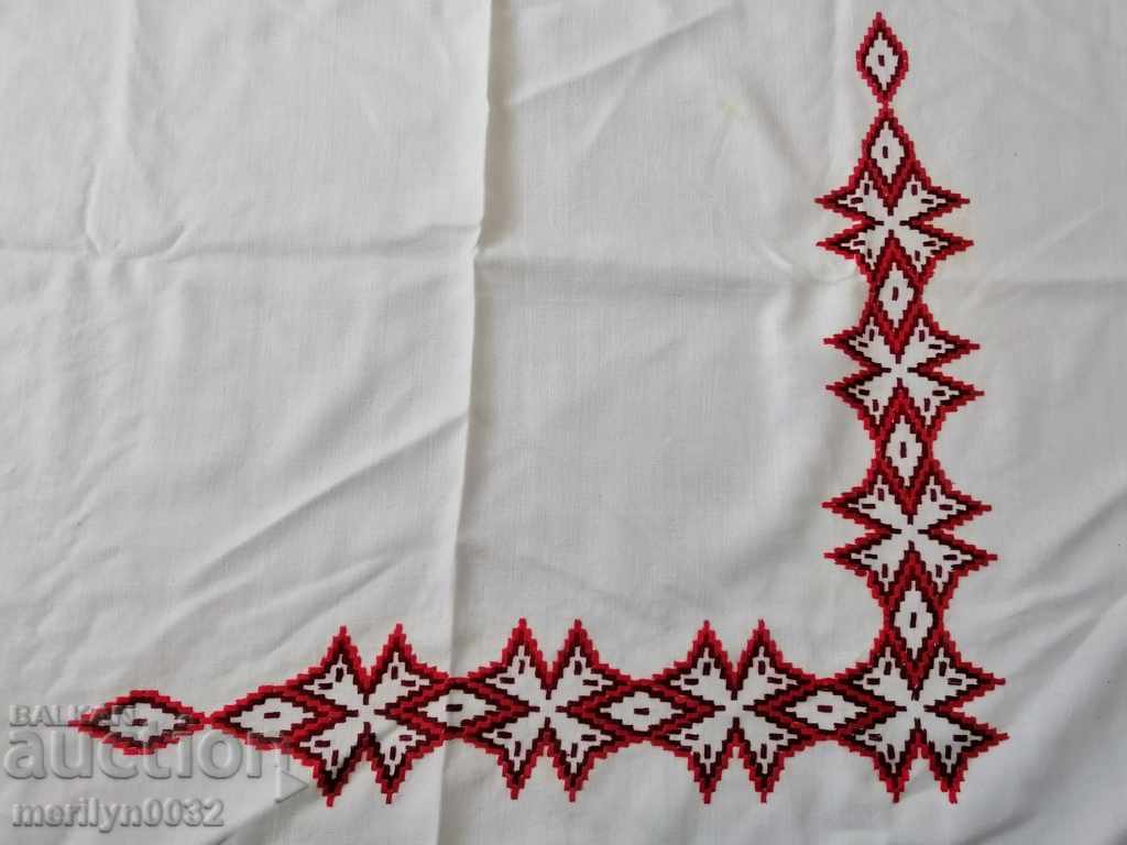 Cutie de masă brodată veche, broderie bulgară - 6 Cutie de masă brodată veche, broderie bulgară - 6