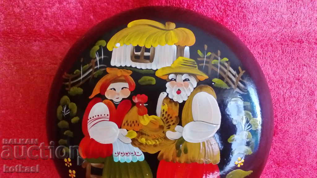 Auction Old drawing on lid Auction Old drawing on lid