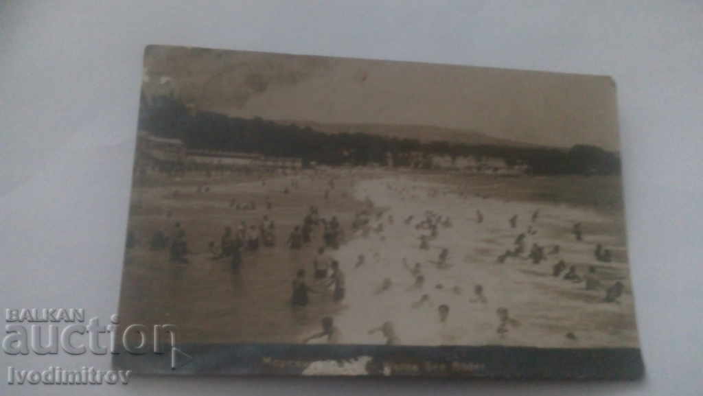 Пощенска картичка Варна Морските бани 1935