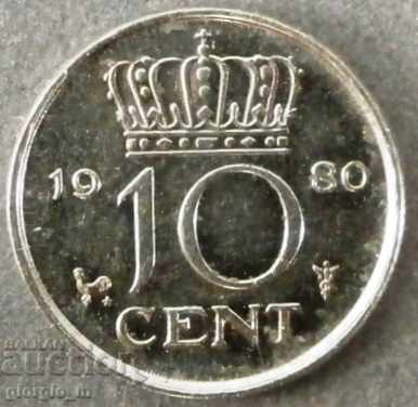 10 цента 1980 Холандия