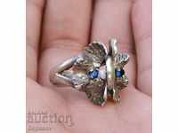 Αστέρι Sapphire Silver Ring