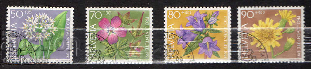 1991. Switzerland. Pro Juventute - Flowers.