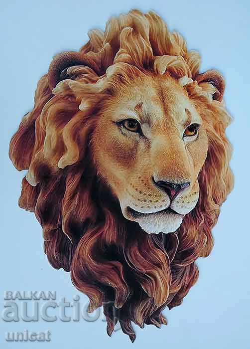 LION, portrait, painting LION, portrait, painting
